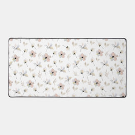 Modern Boho Floral Design Desk Mat Schreibtischunterlage