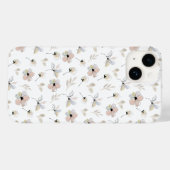 Modern Boho Floral Design iPhone Case (Rückseite (Horizontal))