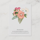 Modern Boho Floral Earring Display Visitenkarte (Rückseite)