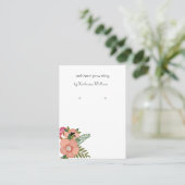 Modern Boho Floral Earring Display Visitenkarte (Stehend Vorderseite)