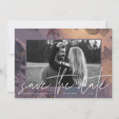 Modern Boho Floral Fantasy Light Purple Save The Date (Vorderseite)