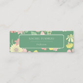 Modern Boho floral farbig Mini Visitenkarte (Vorderseite)