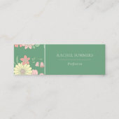 Modern Boho floral farbig Mini Visitenkarte (Vorderseite)