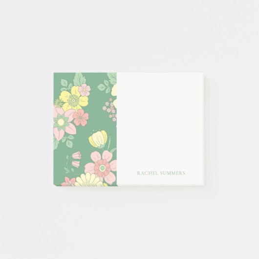 Modern Boho floral farbig Post-it Klebezettel (Vorderseite)