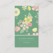 Modern Boho floral farbig Visitenkarte (Vorderseite)