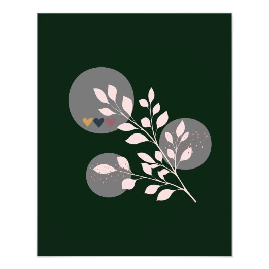 Modern Boho Floral Fotodruck (Vorne)