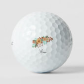 Modern Boho Floral Golfball (Vorderseite)