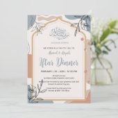 Modern Boho Floral Iftar Dinner Ramadan Invitation Einladung (Stehend Vorderseite)