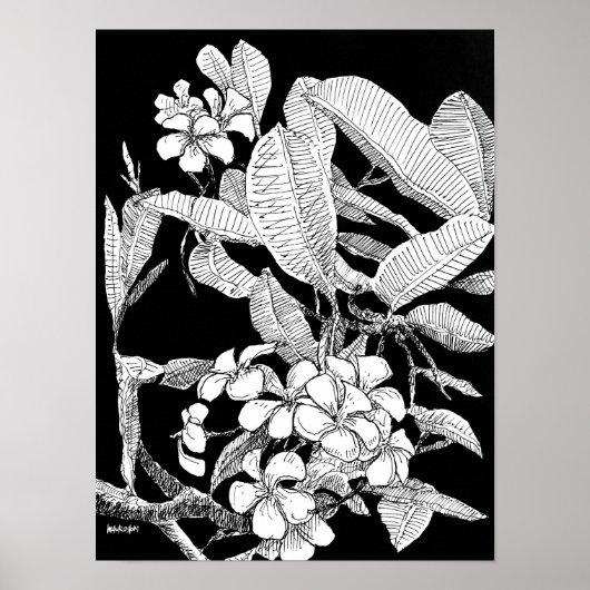 Modern Boho Floral Ink Entdeckungsreise zur Alp Pi Poster (Vorne)