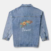 Modern Boho Floral Jeansjacke (Rückseite)