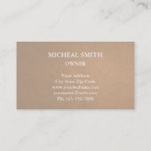 Modern Boho Floral Kraft Visitenkarte (Rückseite)