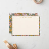 Modern Boho Floral Mustard Yellow Personalisiert Mitteilungskarte (Vorderseite/Rückseite Beispiel)