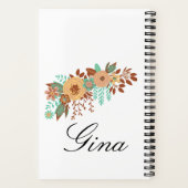 Modern Boho Floral Notizblock (Rückseite)