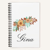 Modern Boho Floral Notizblock (Vorderseite)