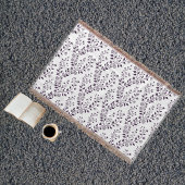 Modern Boho Floral Pattern Plum White Decke
