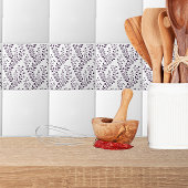 Modern Boho Floral Pattern Plum White Fliese