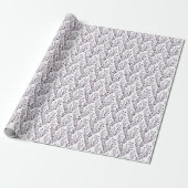 Modern Boho Floral Pattern Plum White Geschenkpapier (Ungerollt)