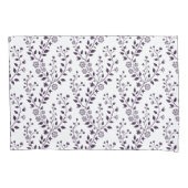 Modern Boho Floral Pattern Plum White Kissenbezug (Vorderseite)