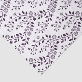 Modern Boho Floral Pattern Plum White Seidenpapier (Ausschnitt)