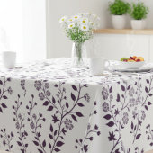Modern Boho Floral Pattern Plum White Tischdecke