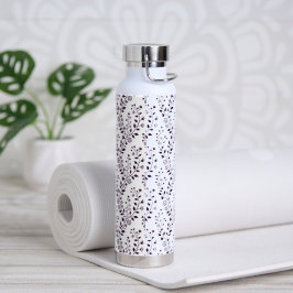 Modern Boho Floral Pattern Plum White Trinkflasche