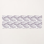 Modern Boho Floral Pattern Plum White Yogamatte (Rückseite (Horizontal))