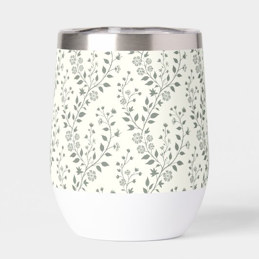 Modern Boho Floral Pattern Sage Cream (Rückseite)