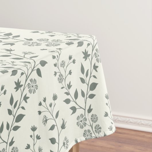 Modern Boho Floral Pattern Sage Cream Tischdecke (Beispiel)