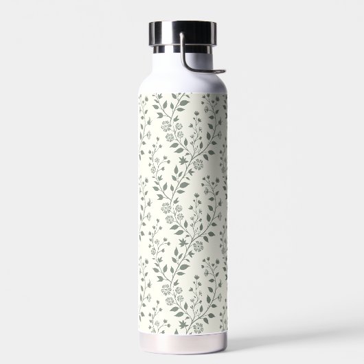 Modern Boho Floral Pattern Sage Cream Trinkflasche (Links)