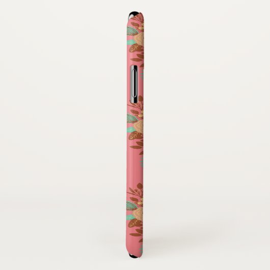 Modern Boho Floral Pink Case-Mate iPhone Hülle (Hinten/Rechts)