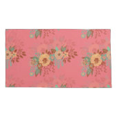 Modern Boho Floral Pink Kissenbezug (Rückseite-Links)