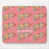 Modern Boho Floral Pink Mousepad (Vorne)