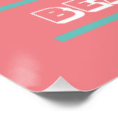 Modern Boho Floral Pink Poster (Ecke)