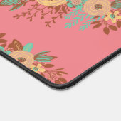 Modern Boho Floral Pink Schreibtischunterlage (Ecke)