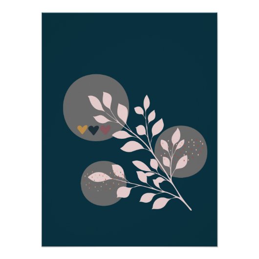 Modern Boho Floral Poster (Vorderseite)