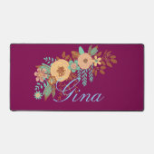Modern Boho Floral Schreibtischunterlage (Vorderseite)