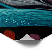 Modern Boho Floral Tapestry Poster (Ecke)