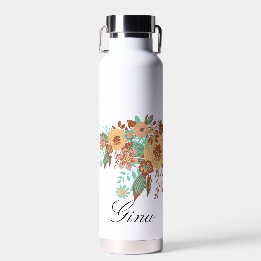 Modern Boho Floral Trinkflasche (Vorne)