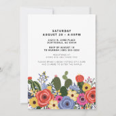 Modern Boho Floral Twin Baby Dusche Einladung (Rückseite)