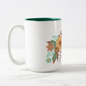 Modern Boho Floral Zweifarbige Tasse (Links)
