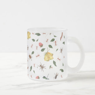 Modern Boho Forest Butterfy Berries Blätter Mattglastasse
