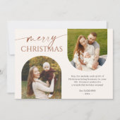 Modern Boho Frohe Weihnachten 2 Foto (Vorderseite)