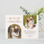 Modern Boho Frohe Weihnachten 2 Foto (Stehend Vorderseite)