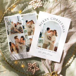 Modern Boho Frohe Weihnachten & Glück Neues Jahr Einladung