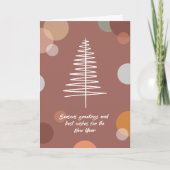 Modern Boho Frohe Weihnachten / Neujahr Card Dankeskarte (Vorderseite)