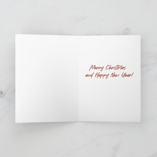 Modern Boho Frohe Weihnachten / Neujahr Card Dankeskarte (Innenseite)