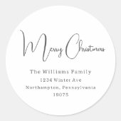 Modern Boho Frohe Weihnachts-Umschlag Aufkleber (Vorderseite)