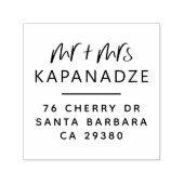 Modern Boho Future Mr. & Mrs. Wedding Rücksendeadr Permastempel (Design)