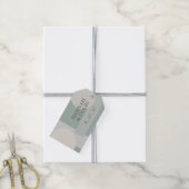 Modern Boho Geometric Abstrakt Green Gray Taupe Geschenkanhänger (Mit Garn)