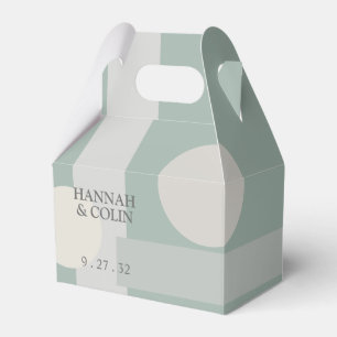 Modern Boho Geometric Abstrakt Green Gray Taupe Geschenkschachtel